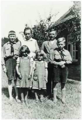 Johannes Licher, Ehefrau Anna und die Kinder Hermann, Karl, Maria und Hedwig